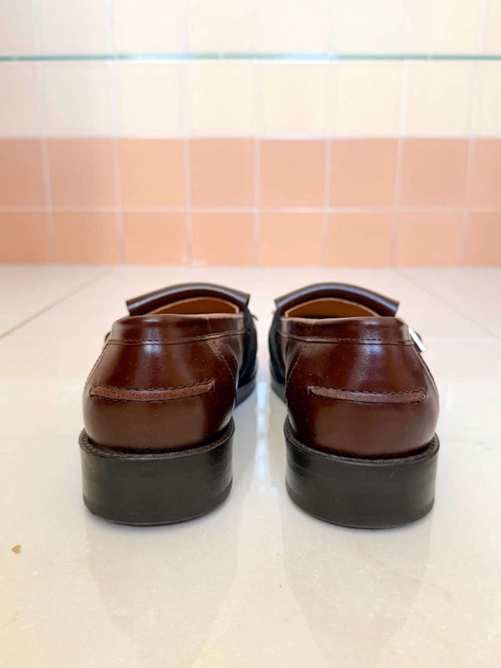 Sezane JOEY LOAFERS Glossy Chocolate Size 8 NWOB - Picture 3 of 11